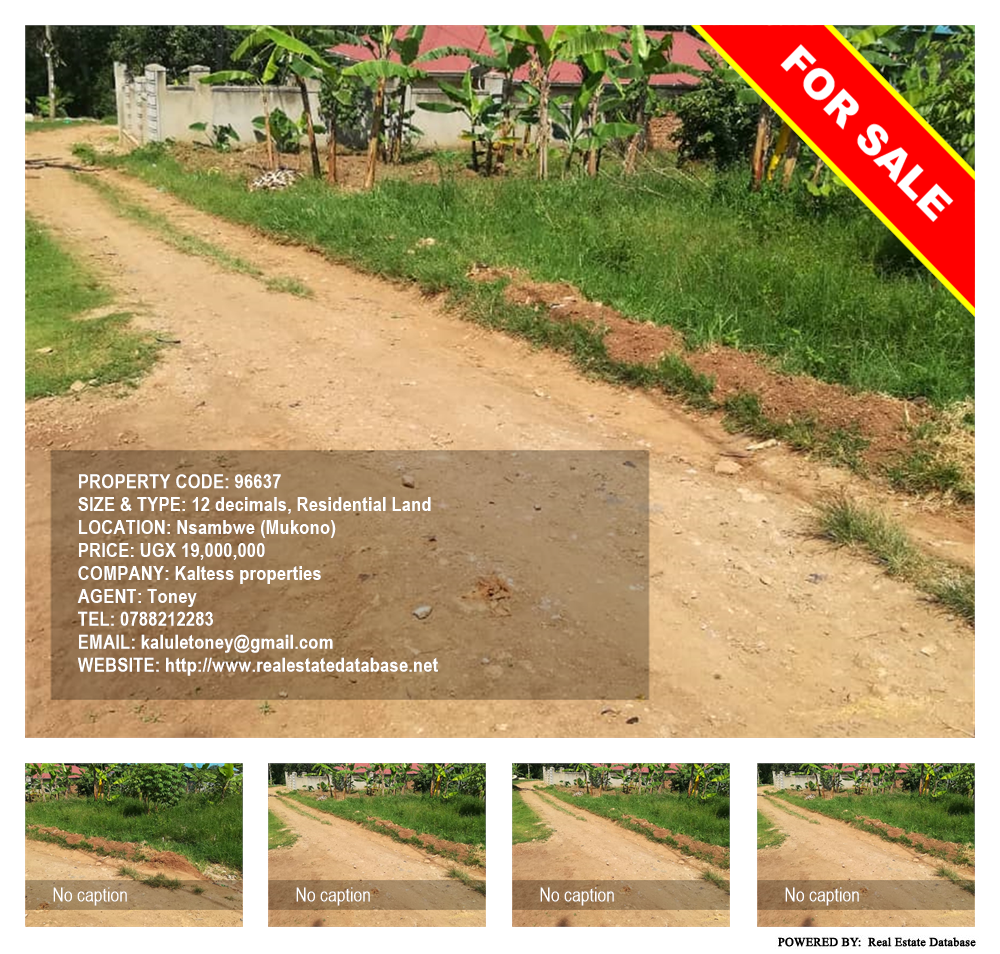 Residential Land  for sale in Nsambwe Mukono Uganda, code: 96637