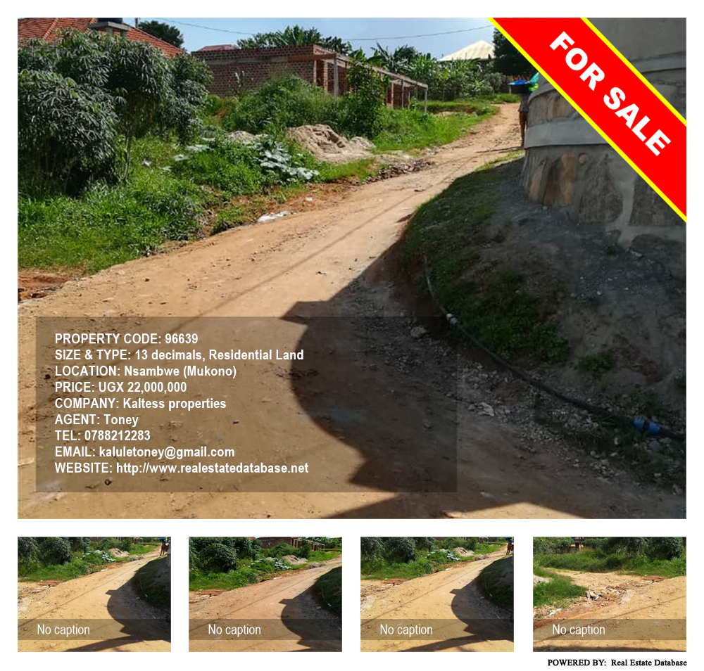 Residential Land  for sale in Nsambwe Mukono Uganda, code: 96639