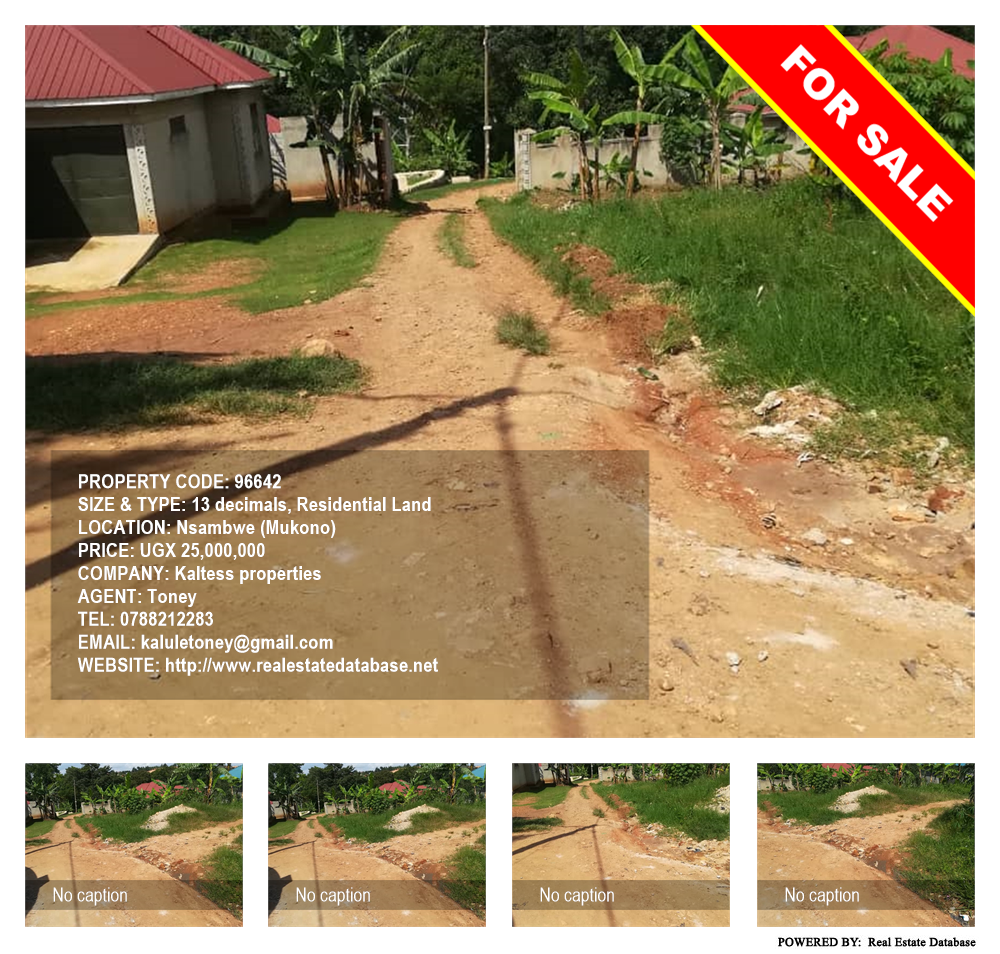 Residential Land  for sale in Nsambwe Mukono Uganda, code: 96642