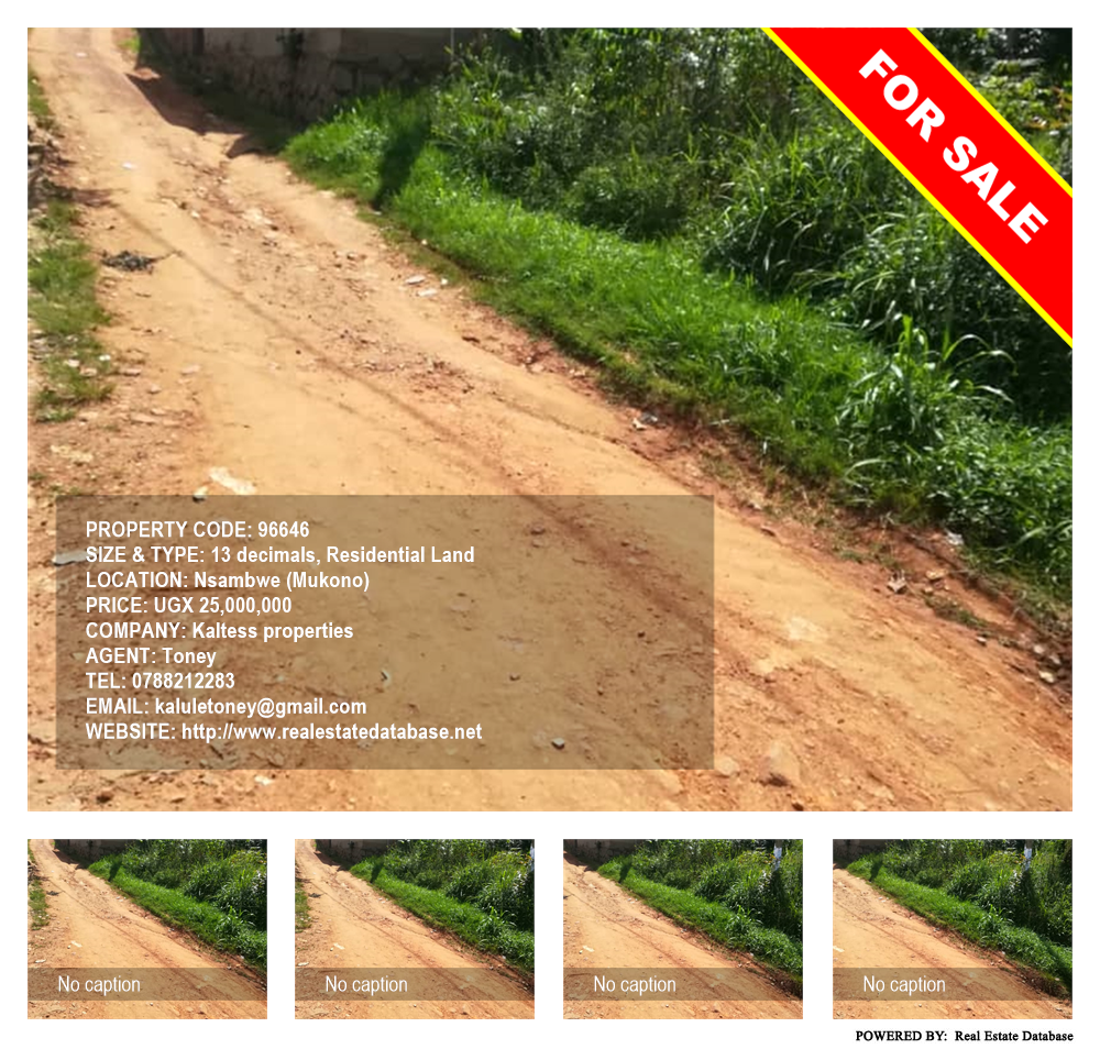 Residential Land  for sale in Nsambwe Mukono Uganda, code: 96646