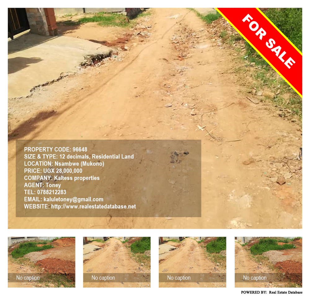 Residential Land  for sale in Nsambwe Mukono Uganda, code: 96648