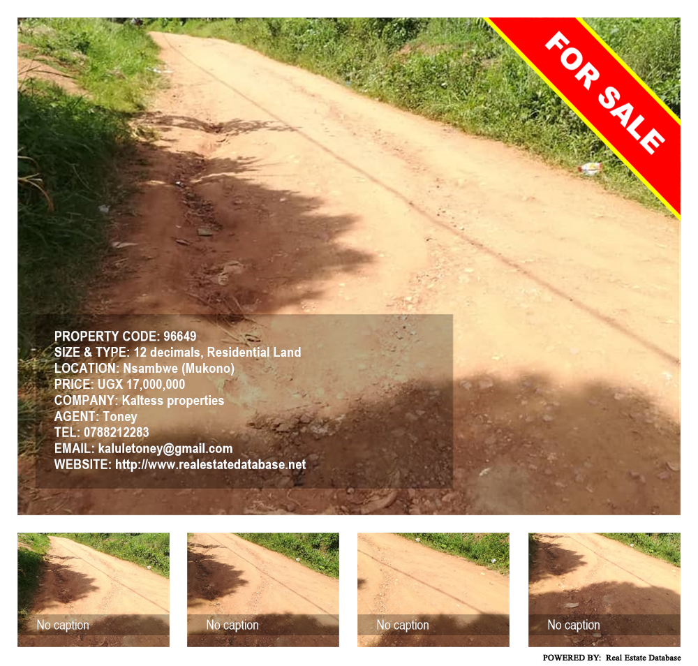 Residential Land  for sale in Nsambwe Mukono Uganda, code: 96649