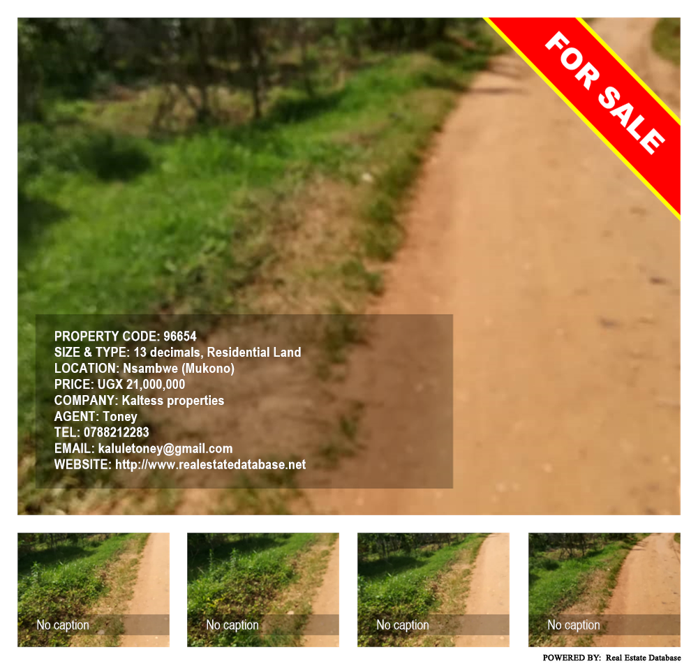 Residential Land  for sale in Nsambwe Mukono Uganda, code: 96654