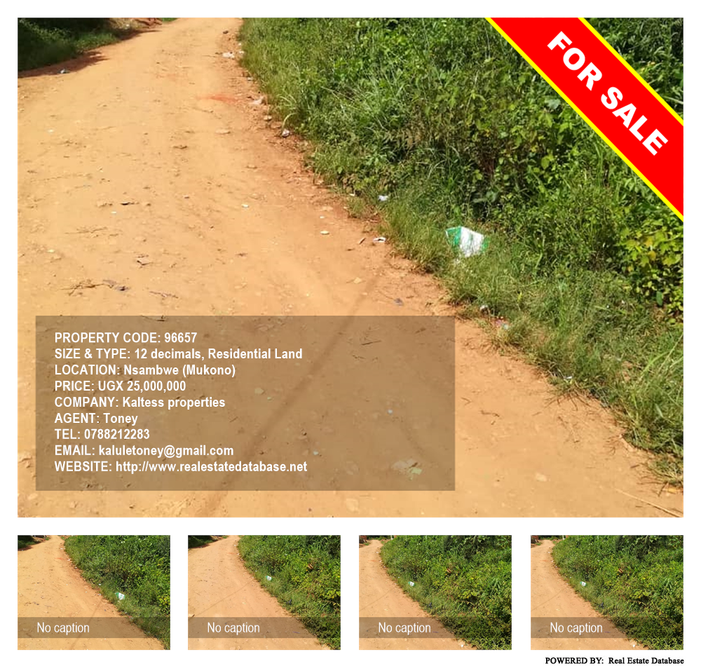 Residential Land  for sale in Nsambwe Mukono Uganda, code: 96657