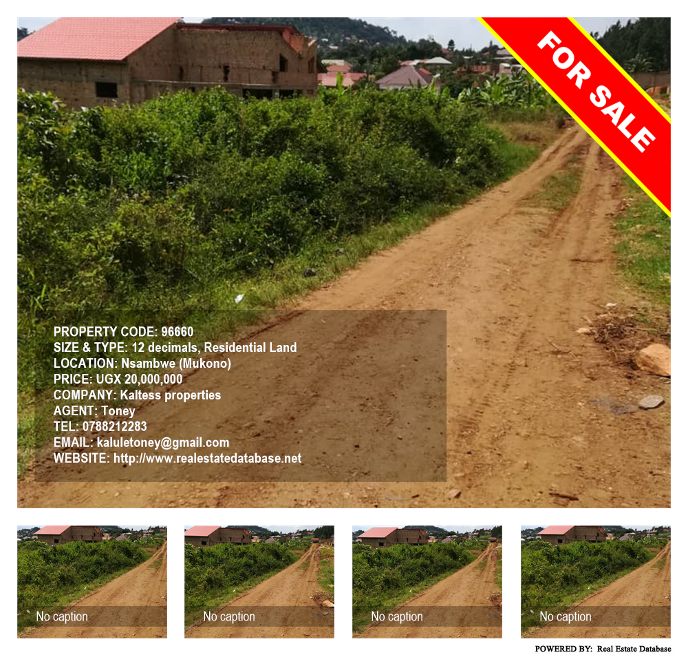 Residential Land  for sale in Nsambwe Mukono Uganda, code: 96660