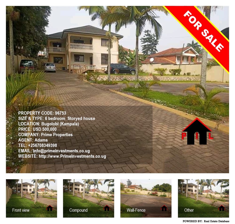 6 bedroom Storeyed house  for sale in Bugoloobi Kampala Uganda, code: 96753