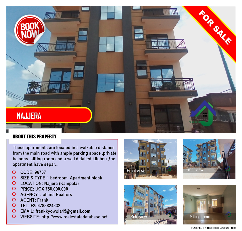 1 bedroom Apartment block  for sale in Najjera Kampala Uganda, code: 96767