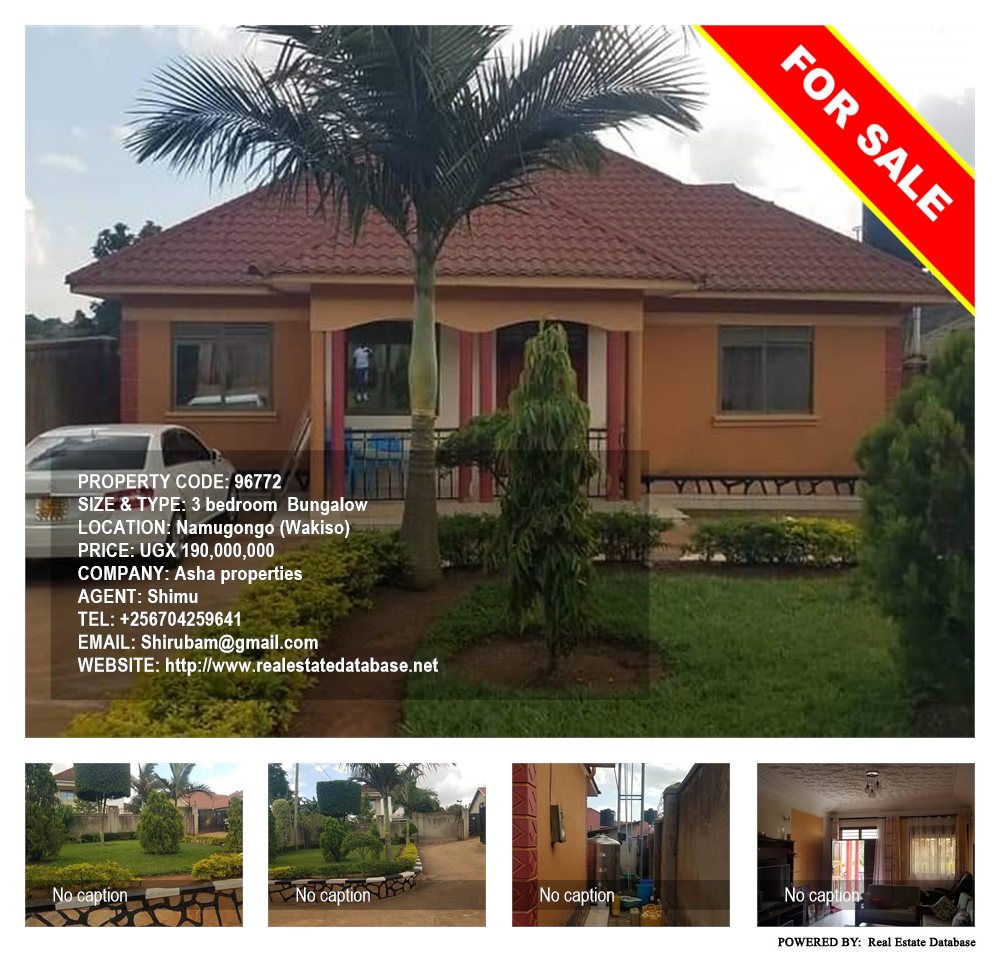 3 bedroom Bungalow  for sale in Namugongo Wakiso Uganda, code: 96772