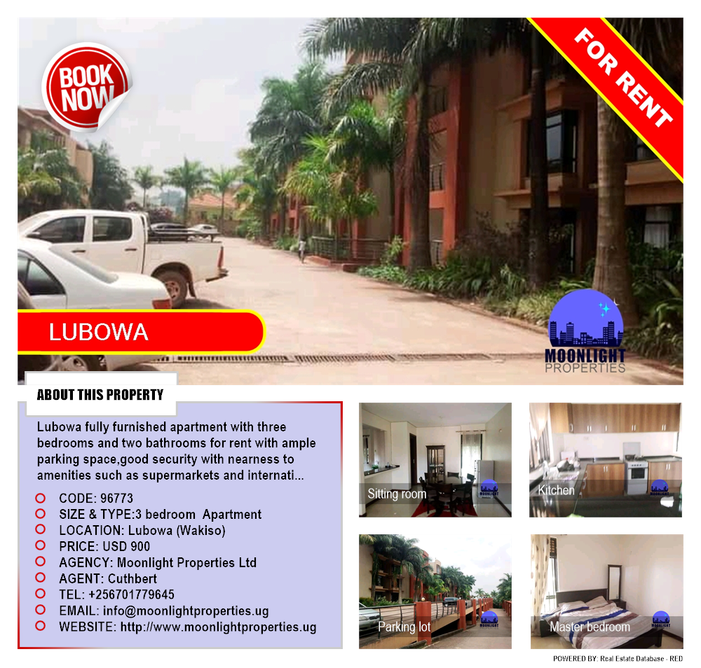 3 bedroom Apartment  for rent in Lubowa Wakiso Uganda, code: 96773