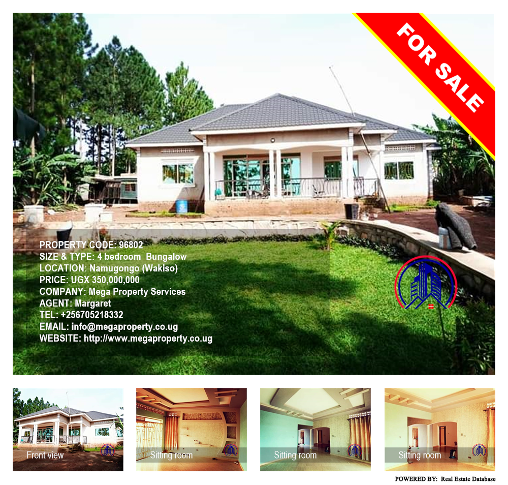 4 bedroom Bungalow  for sale in Namugongo Wakiso Uganda, code: 96802