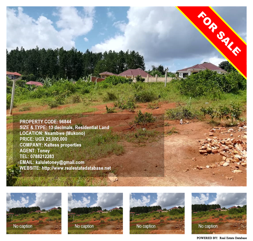 Residential Land  for sale in Nsambwe Mukono Uganda, code: 96844