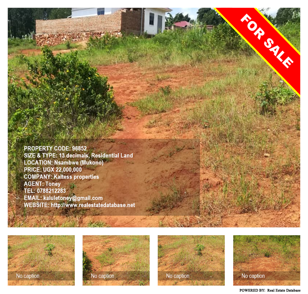 Residential Land  for sale in Nsambwe Mukono Uganda, code: 96852