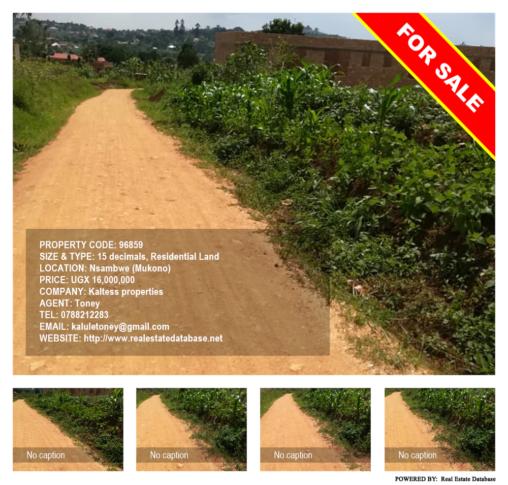 Residential Land  for sale in Nsambwe Mukono Uganda, code: 96859