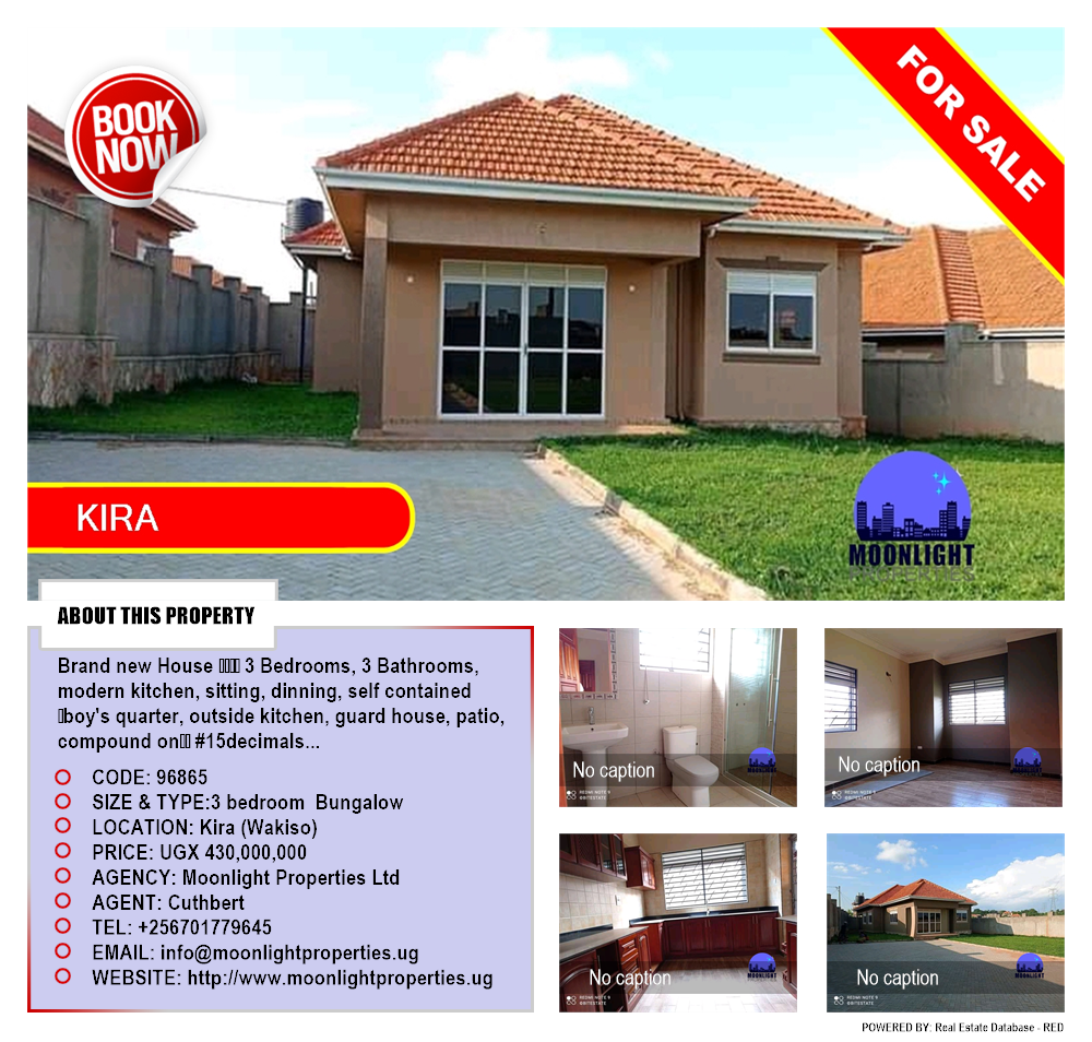 3 bedroom Bungalow  for sale in Kira Wakiso Uganda, code: 96865