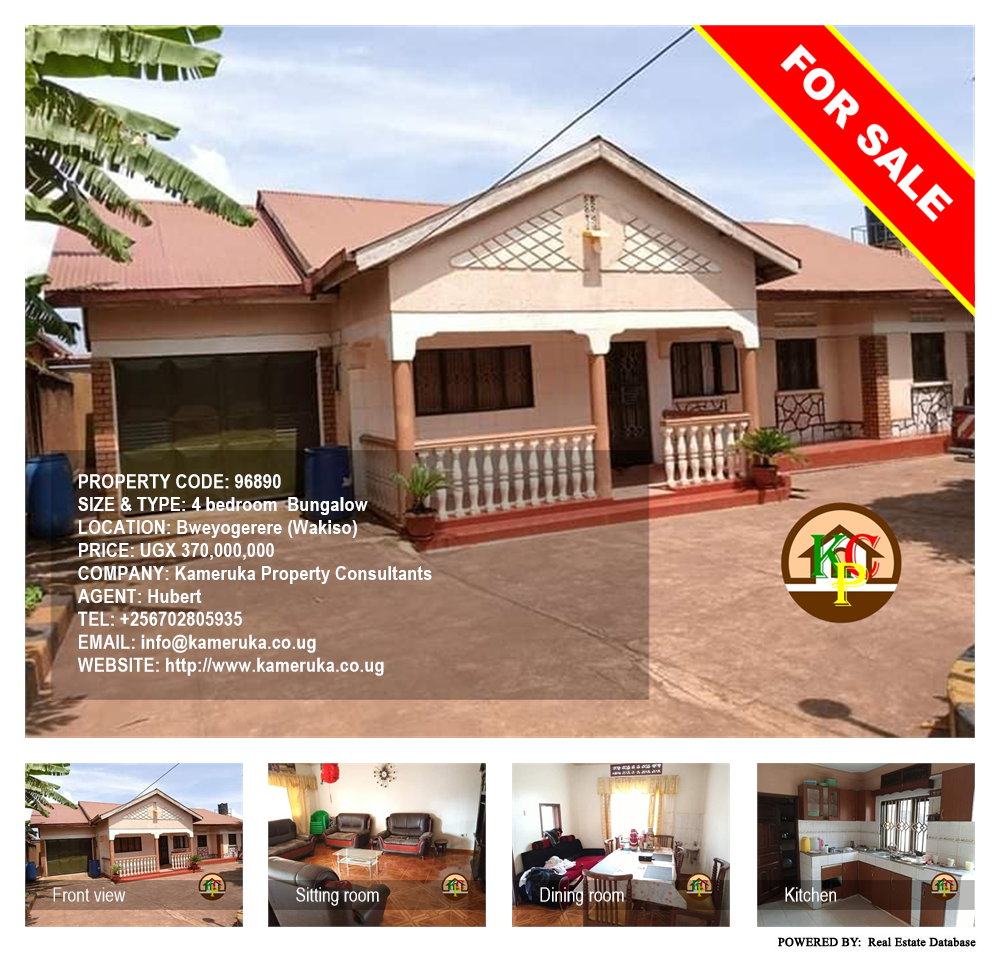 4 bedroom Bungalow  for sale in Bweyogerere Wakiso Uganda, code: 96890