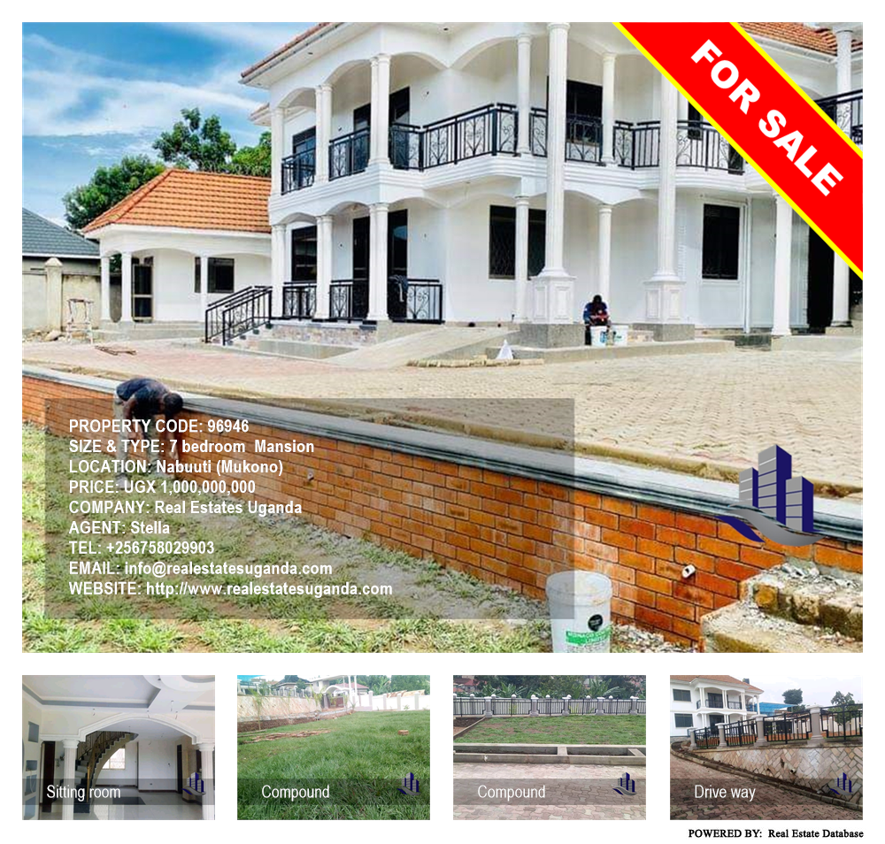 7 bedroom Mansion  for sale in Nabuuti Mukono Uganda, code: 96946
