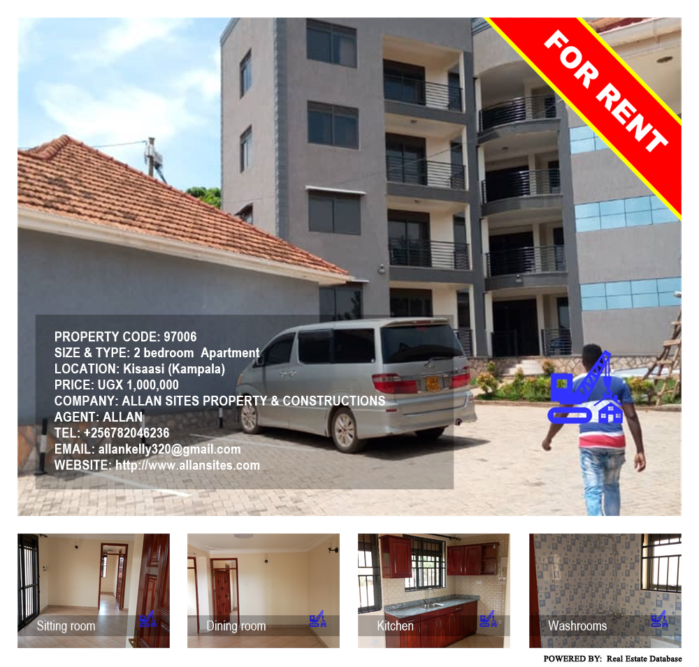 2 bedroom Apartment  for rent in Kisaasi Kampala Uganda, code: 97006
