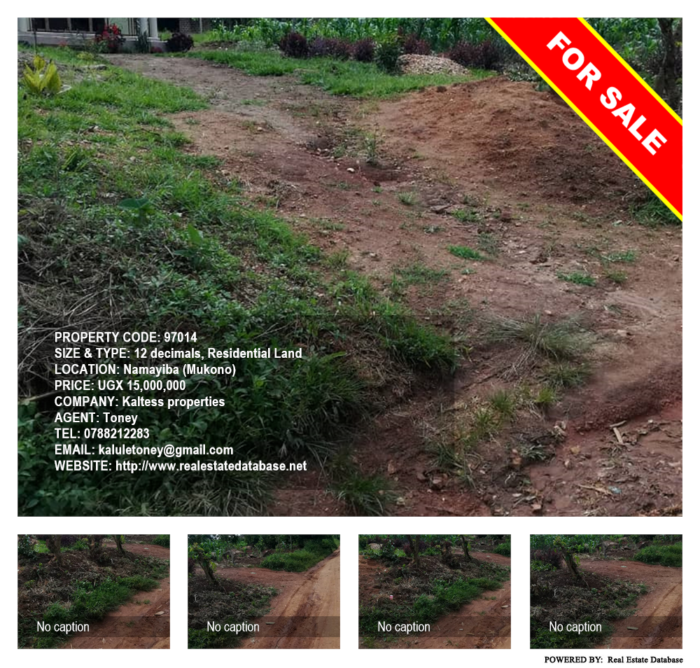 Residential Land  for sale in Namayiba Mukono Uganda, code: 97014