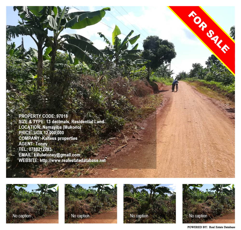 Residential Land  for sale in Namayiba Mukono Uganda, code: 97018
