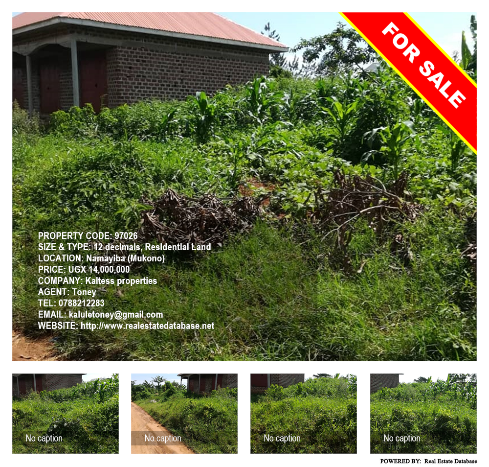 Residential Land  for sale in Namayiba Mukono Uganda, code: 97026