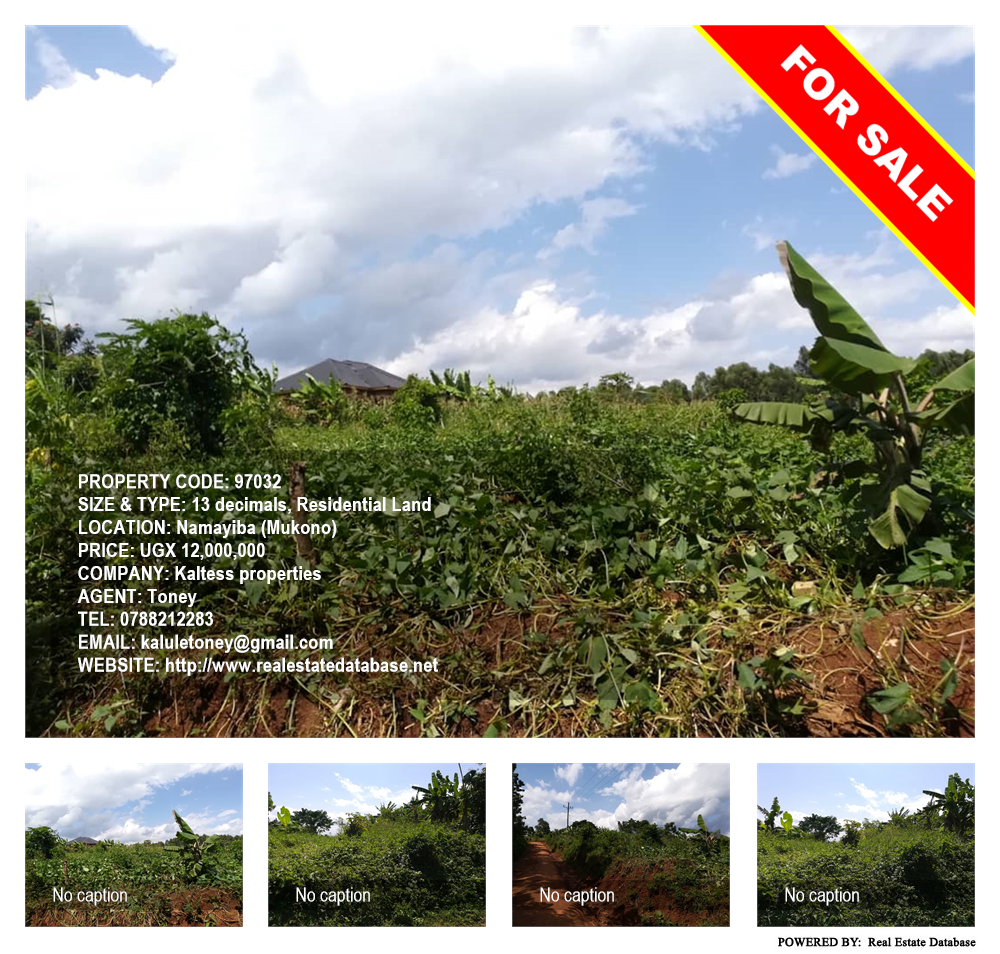 Residential Land  for sale in Namayiba Mukono Uganda, code: 97032