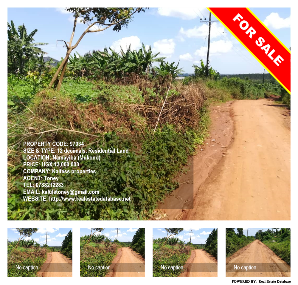 Residential Land  for sale in Namayiba Mukono Uganda, code: 97034