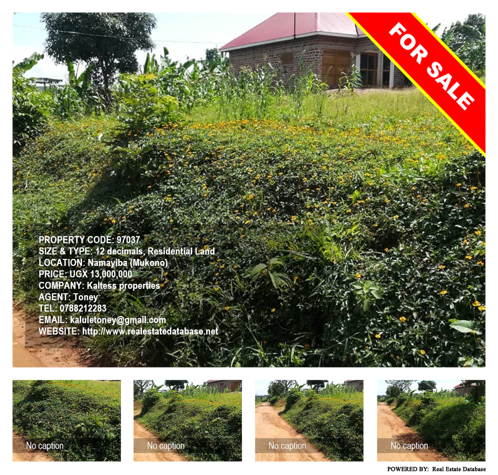 Residential Land  for sale in Namayiba Mukono Uganda, code: 97037