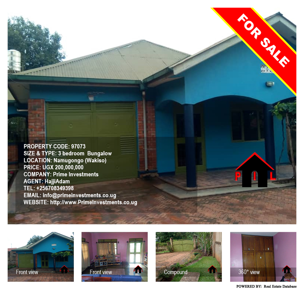 3 bedroom Bungalow  for sale in Namugongo Wakiso Uganda, code: 97073