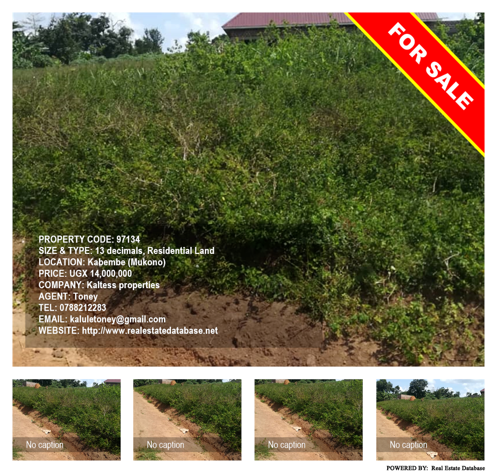 Residential Land  for sale in Kabembe Mukono Uganda, code: 97134