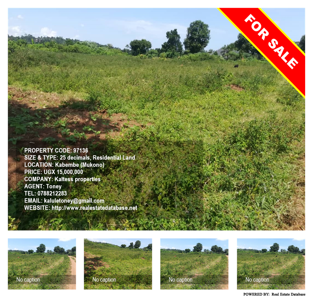 Residential Land  for sale in Kabembe Mukono Uganda, code: 97136