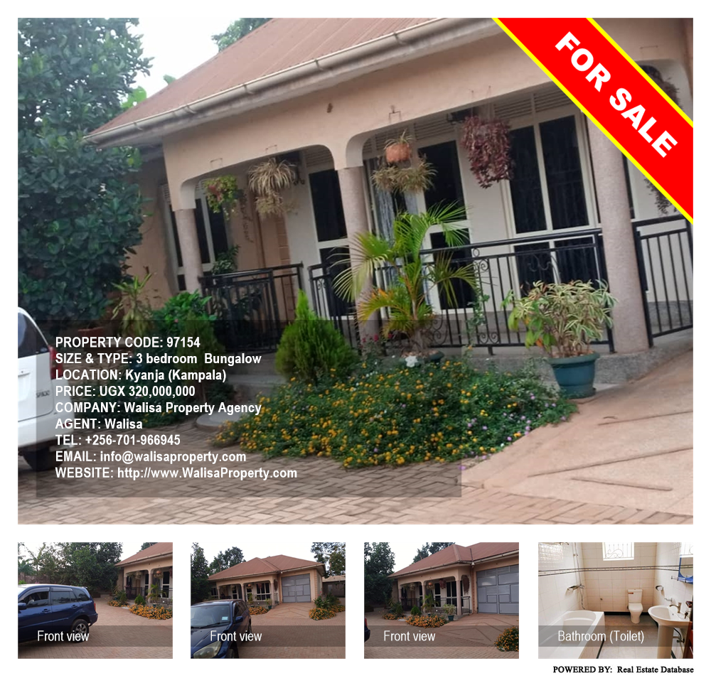 3 bedroom Bungalow  for sale in Kyanja Kampala Uganda, code: 97154