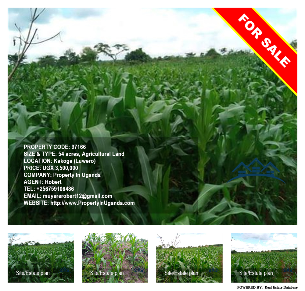 Agricultural Land  for sale in Kakooge Luweero Uganda, code: 97166