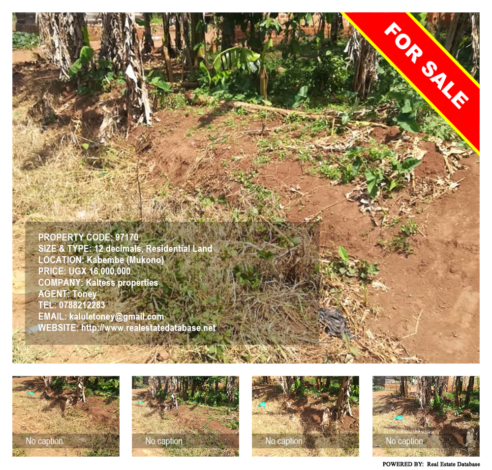 Residential Land  for sale in Kabembe Mukono Uganda, code: 97170