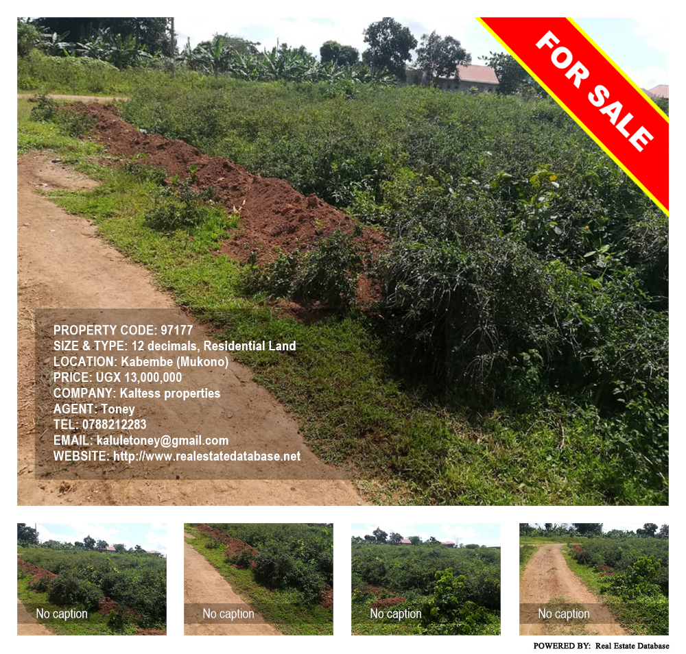 Residential Land  for sale in Kabembe Mukono Uganda, code: 97177
