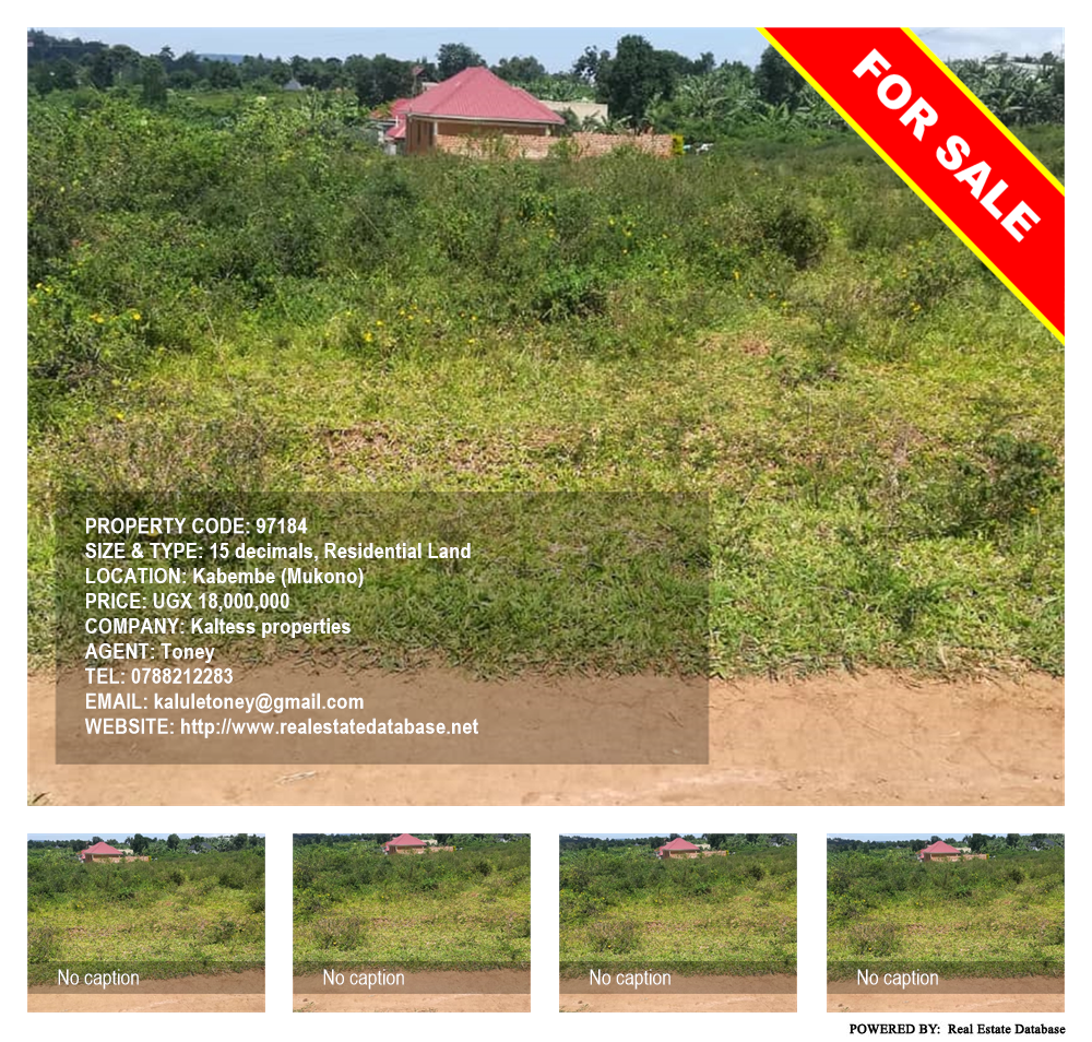 Residential Land  for sale in Kabembe Mukono Uganda, code: 97184