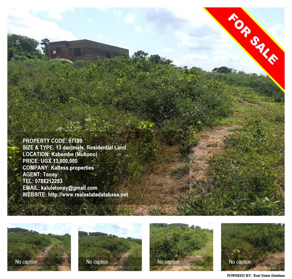 Residential Land  for sale in Kabembe Mukono Uganda, code: 97189