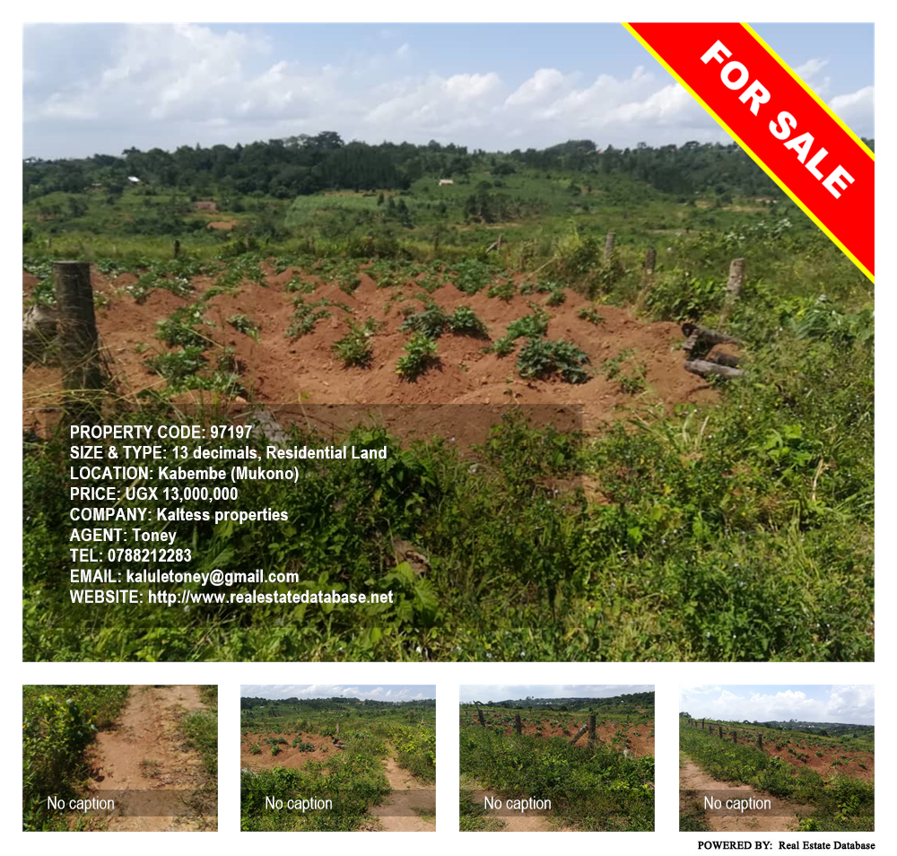 Residential Land  for sale in Kabembe Mukono Uganda, code: 97197