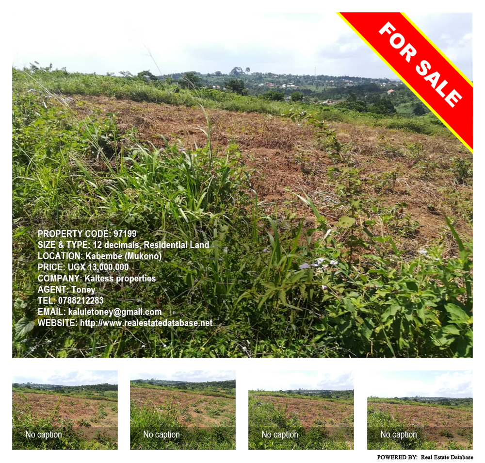 Residential Land  for sale in Kabembe Mukono Uganda, code: 97199