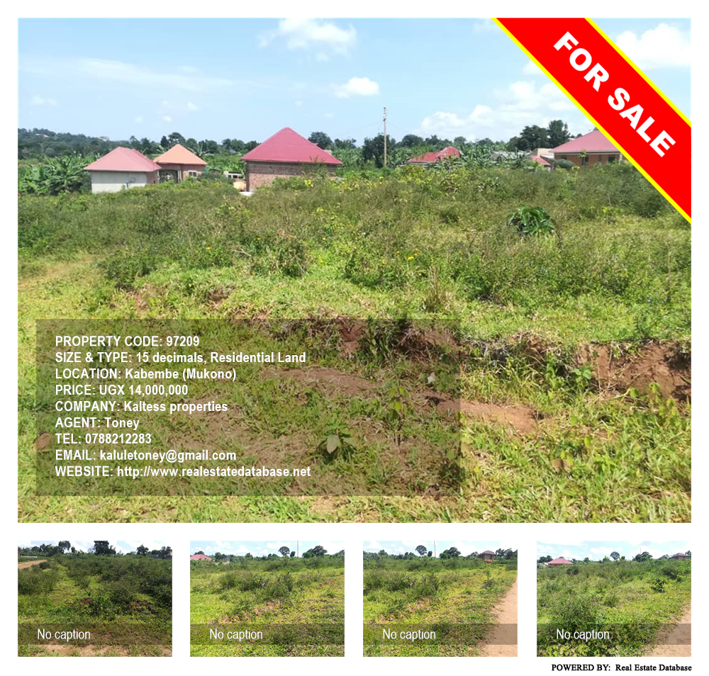 Residential Land  for sale in Kabembe Mukono Uganda, code: 97209