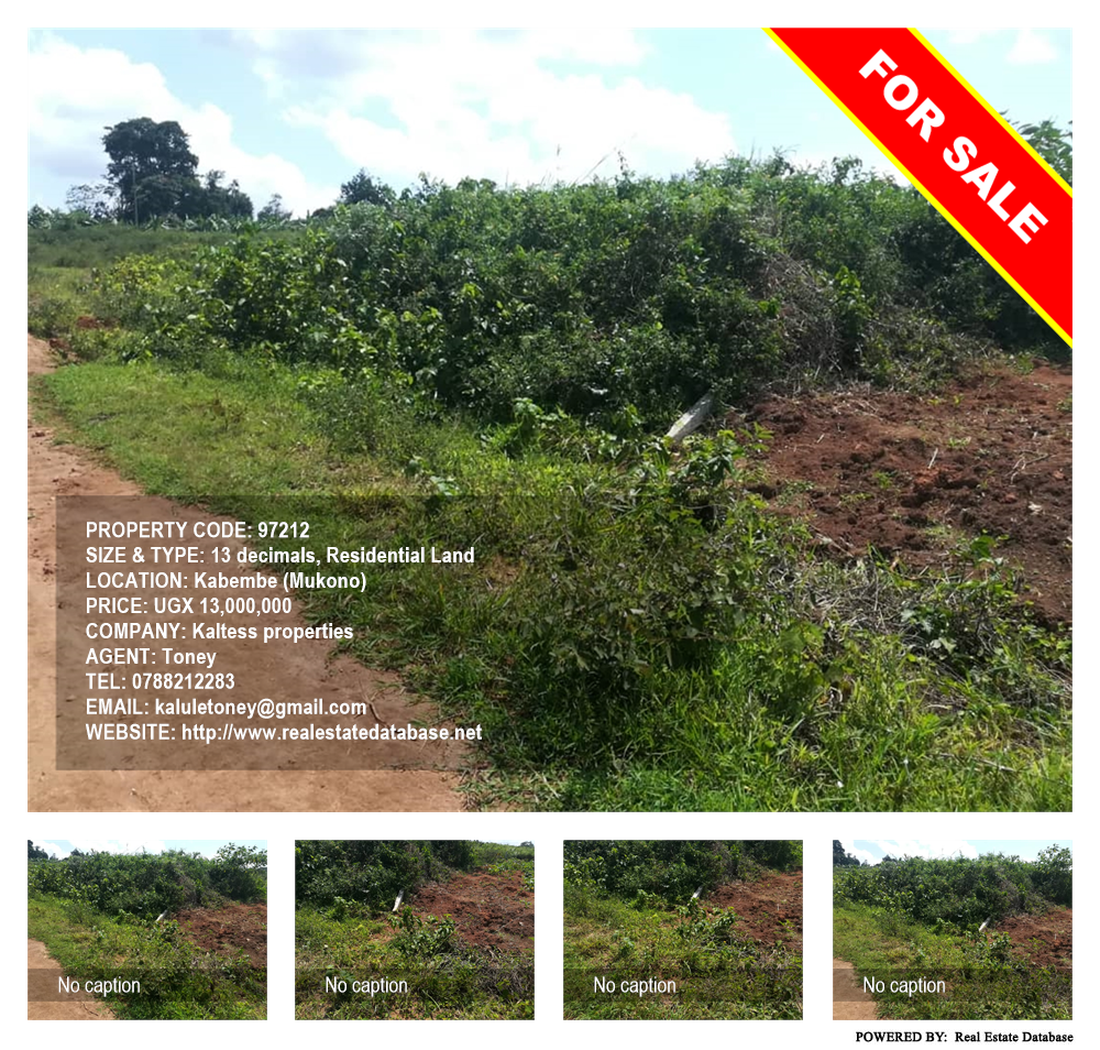 Residential Land  for sale in Kabembe Mukono Uganda, code: 97212