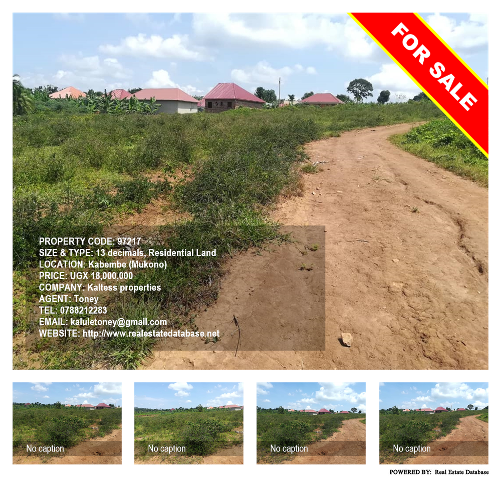 Residential Land  for sale in Kabembe Mukono Uganda, code: 97217