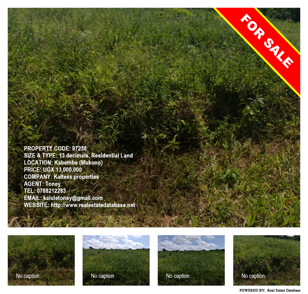 Residential Land  for sale in Kabembe Mukono Uganda, code: 97238