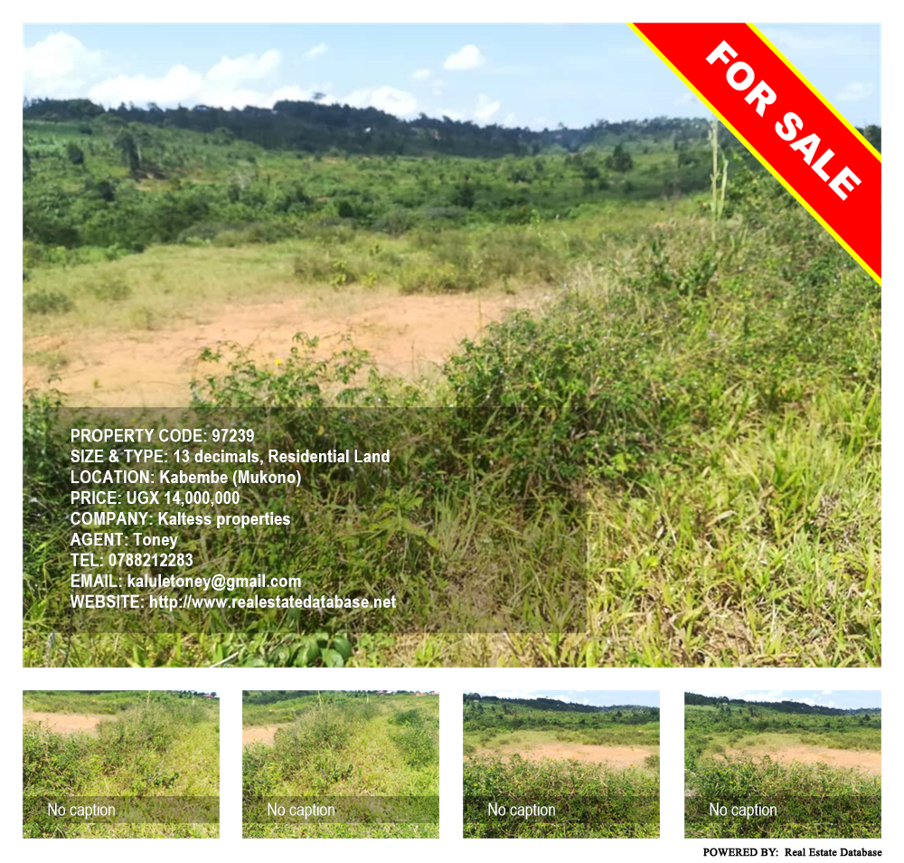 Residential Land  for sale in Kabembe Mukono Uganda, code: 97239