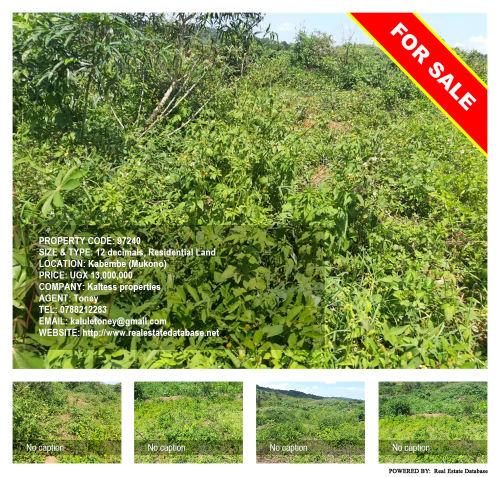 Residential Land  for sale in Kabembe Mukono Uganda, code: 97240