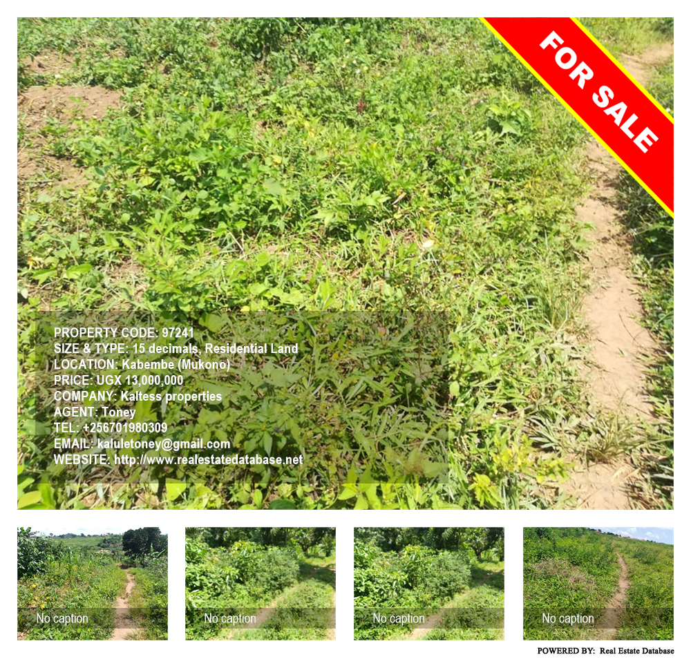 Residential Land  for sale in Kabembe Mukono Uganda, code: 97241