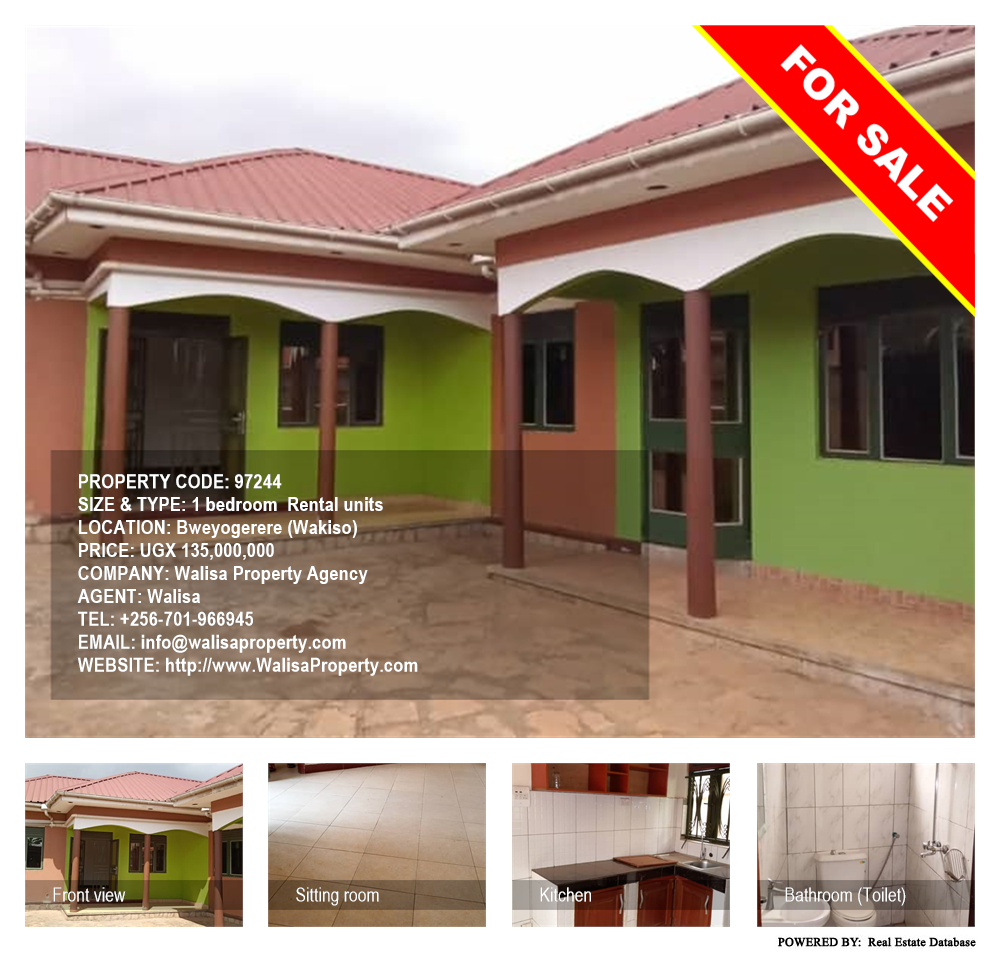 1 bedroom Rental units  for sale in Bweyogerere Wakiso Uganda, code: 97244