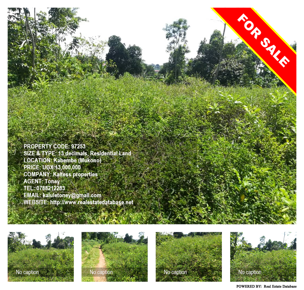 Residential Land  for sale in Kabembe Mukono Uganda, code: 97253