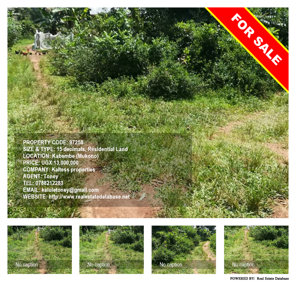 Residential Land  for sale in Kabembe Mukono Uganda, code: 97258