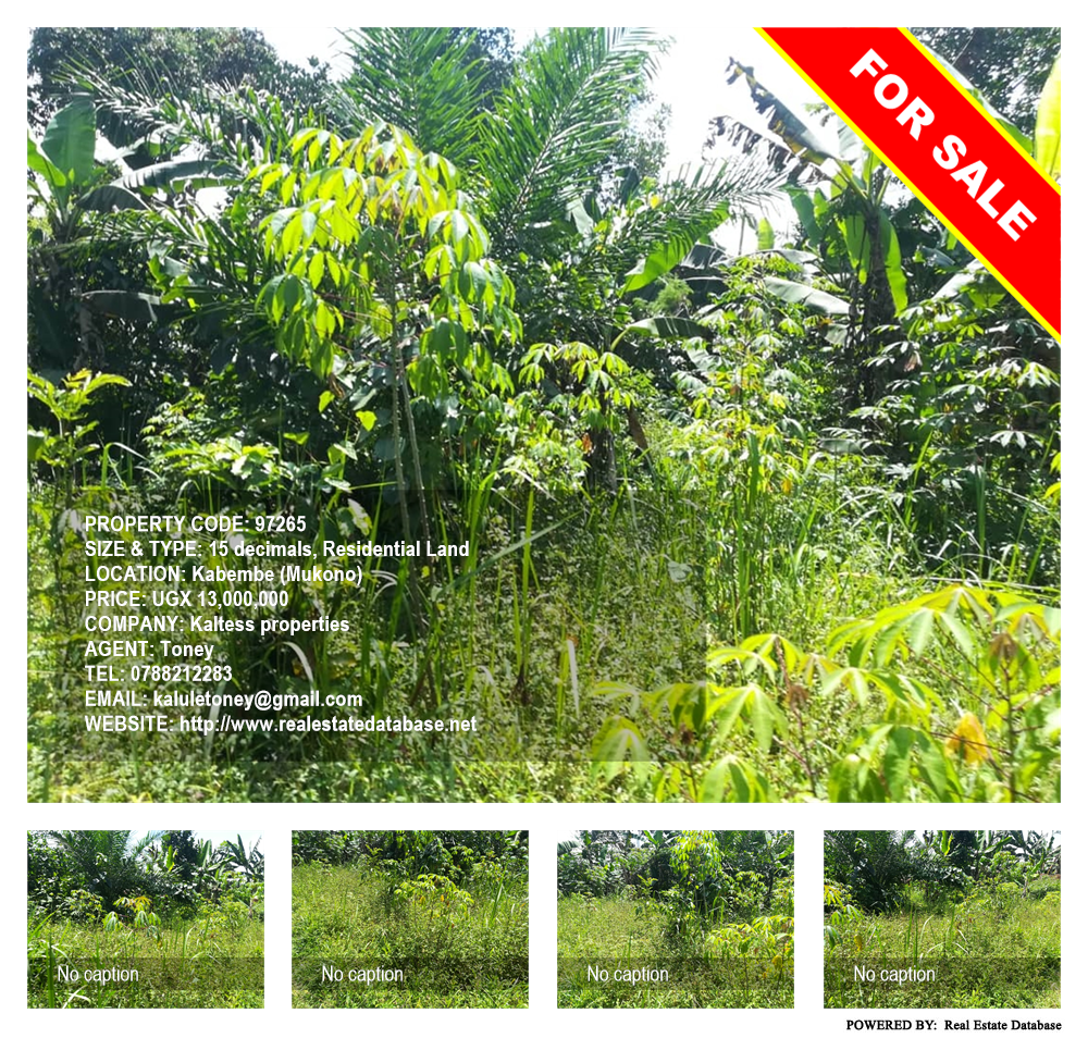 Residential Land  for sale in Kabembe Mukono Uganda, code: 97265