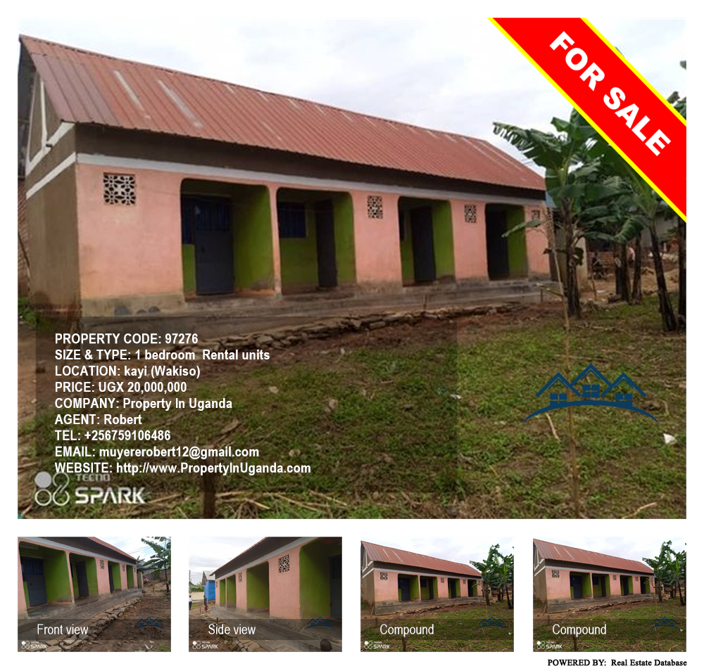 1 bedroom Rental units  for sale in Kayi Wakiso Uganda, code: 97276
